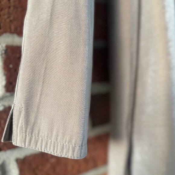 Vintage Petite Sophisticate Taupe Trench Coat P - Picture 10 of 10